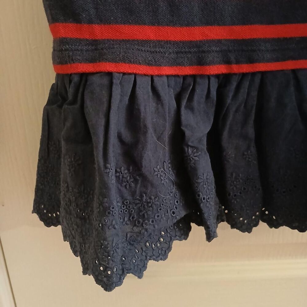 Polo Ralph Lauren Girls Striped Tiered Polo Dress Girls 8Y Y2K Preppy Classic - Picture 4 of 6